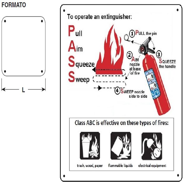 BRADY - CARTEL LABEL TO OPERATE EXTINGUISHER