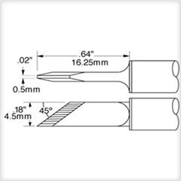 METCAL SSC-761A - PUNTA COLTELLO 4.5 MM INCLINATA