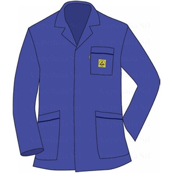 Camice ESD corto - Manica lunga - Blu Taglia XXXL