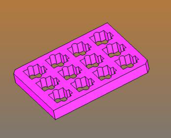 SAGOMATO SUPERIORE IN FOAM ANTISTATICO ROSA