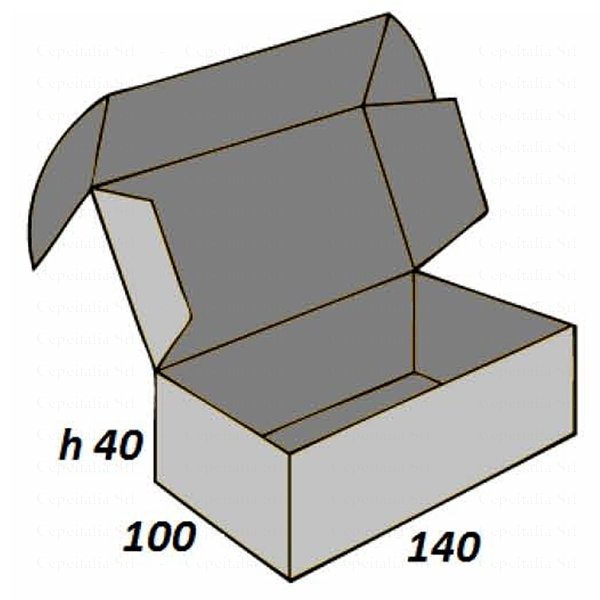 SCATOLA AUTOMONTANTE NERA CONDUTTIVA - 140X100X40