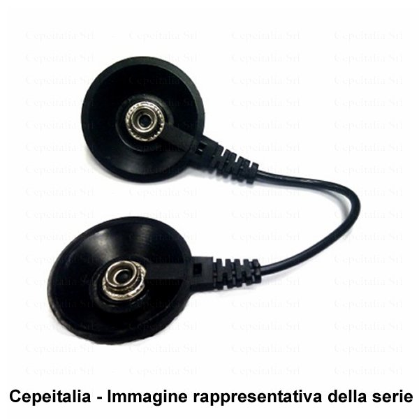 CAVETTO nero 15cm bottone maschio 10mm/bottone m