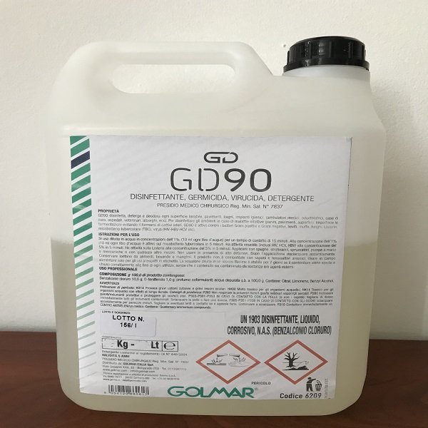 GD90 DISINFETTANTE, GERMICIDA, VIRUCIDA,