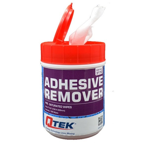QTEK 3110 ADHESIVE REMOVER WIPES 150X225MM 100PZ