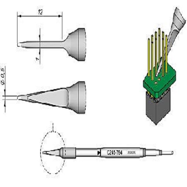 JBC PUNTA SALDANTE C245764 - SOTTILE 0.5 MM