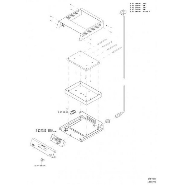 WELLER WHP 1000 PIASTRA DI PRERISACALDO