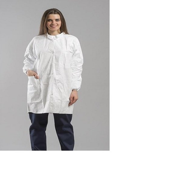 CAMICE TYVEK COLLO A CAMICIA,ELASTICO AI POLSI