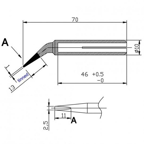 EWIG MR25 PUNTA A CACCIAVITE 2,5 MM PER SALDATORE