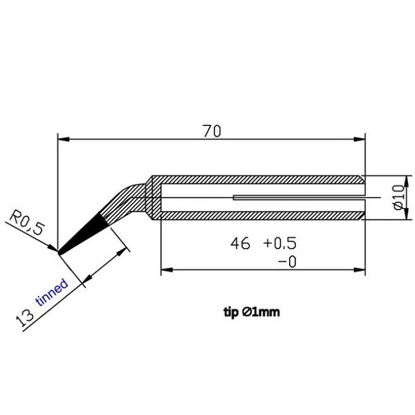 EWIG MR10 PUNTA CONICA 1MM PER SALDATORE TRM80