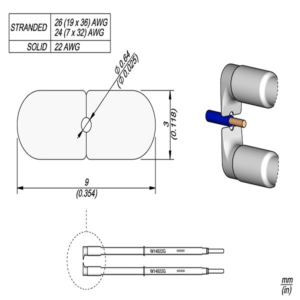 JBC W14022G PUNTA Ø 0,64 MM PER SPELAFILI WS140