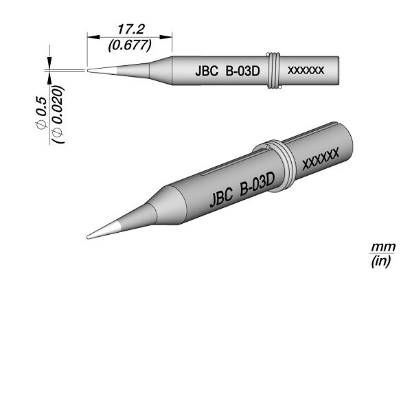 JBC W14026G PUNTA Ø 0,40 MM PER SPELAFILI WS140