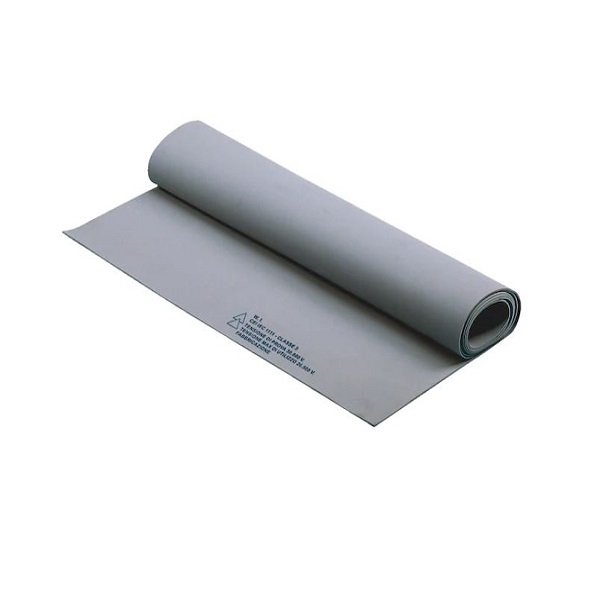 TAPPETO ISOLANTE IN GOMMA COLORE GRIGIO LUNGHEZZA