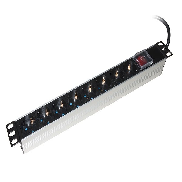 MULTIPRESA DA RACK 19 - 8 PRESE SCHUKO CON