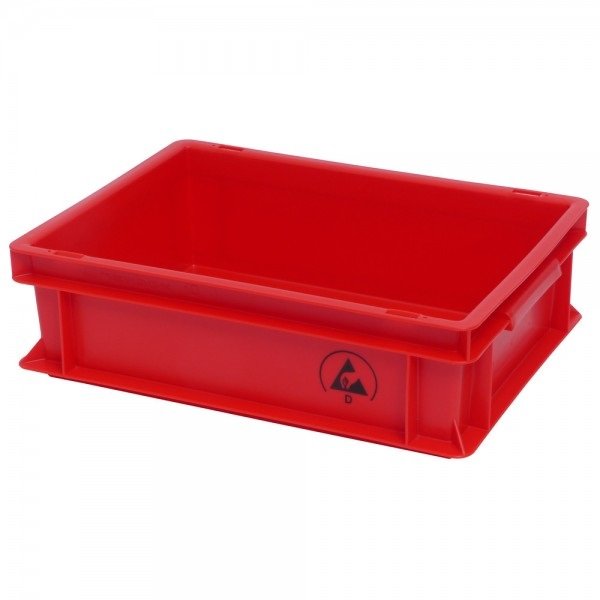CONTENITORE ROSSO DISSIPATIVO - 400X300X120MM