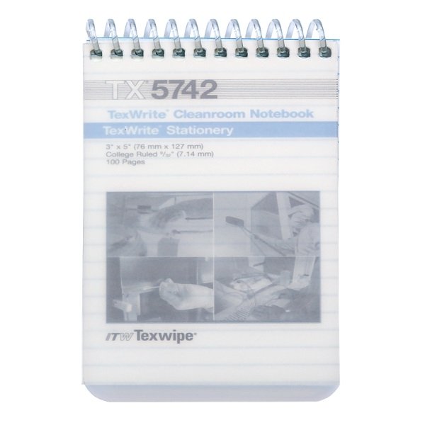 TEXWIPE TX5742 CLEANROOM NOTEBOOK SPIRAL 3"X5" -