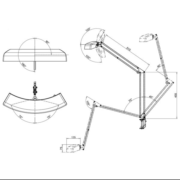 LAMPADA BIANCA DA BANCO M166-LED VERS. PRECEDENTE