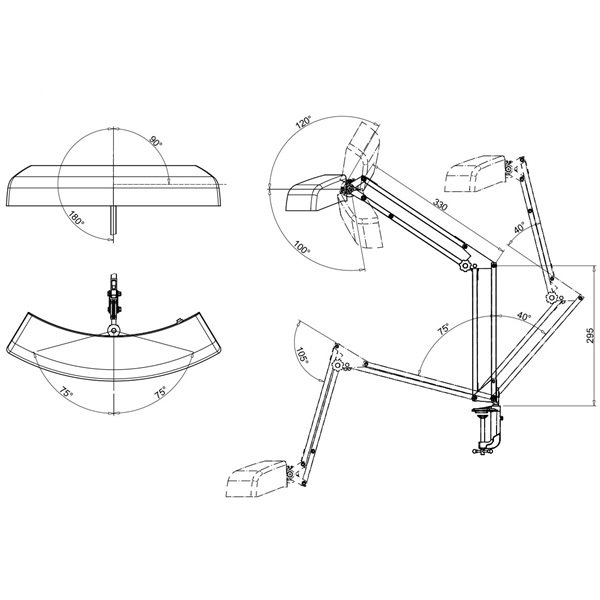 LAMPADA BIANCA DA BANCO M176-LED VERS. PRECEDENTE
