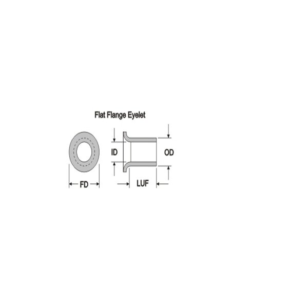 115-7306-25 EYELET, FLAT FLANGE 25PZ