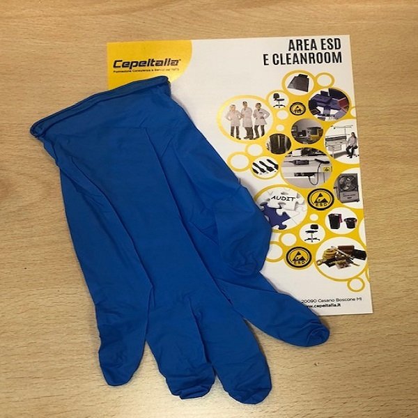 GUANTI MONOUSO ESD NITRILE BLU NO POLVERE XL 100pz