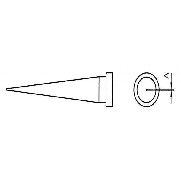 WELLER LT T PUNTA SALDANTE CONICA LUNGA 0.6MM