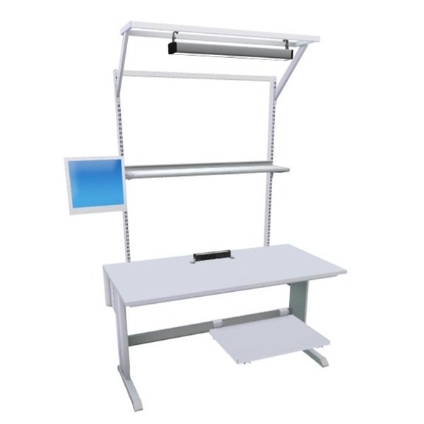 BANCO DA LAVORO ESD 1800X900 MM CON LAMPADA - MOD.