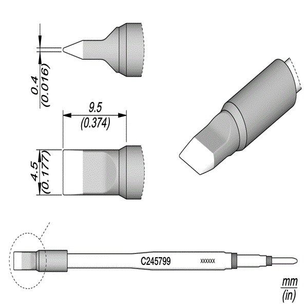 JBC PUNTA SALDANTE C245799 - LAMA 4.5 MM SHAPE 1