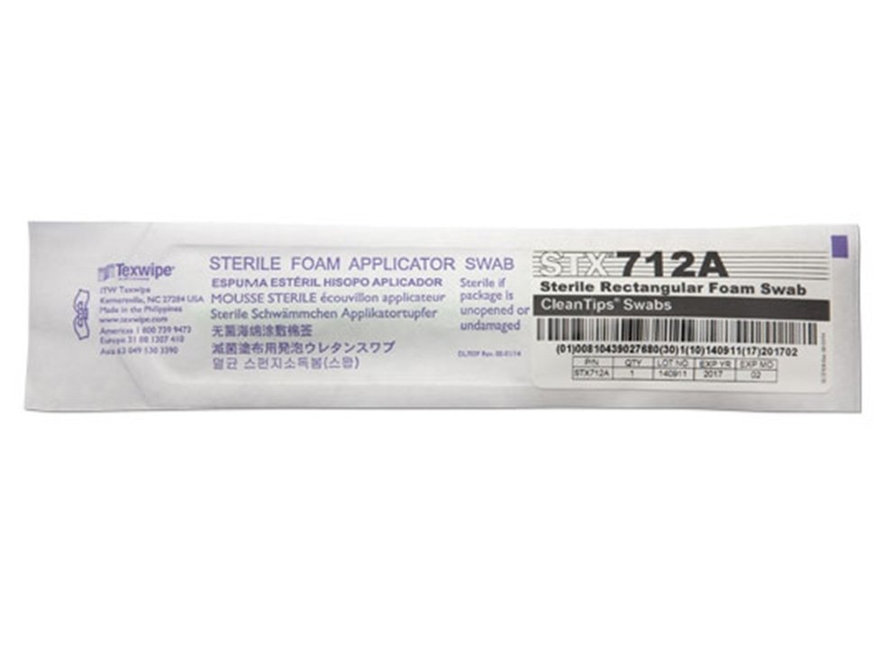 TEXWIPE TX712A CLEANFOAM RECTANGULAR HEAD 100pz