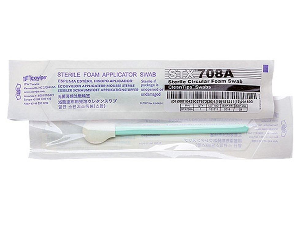 TEXWIPE STX708A STERILE FOAM SWAB/CIRCULAR HEAD