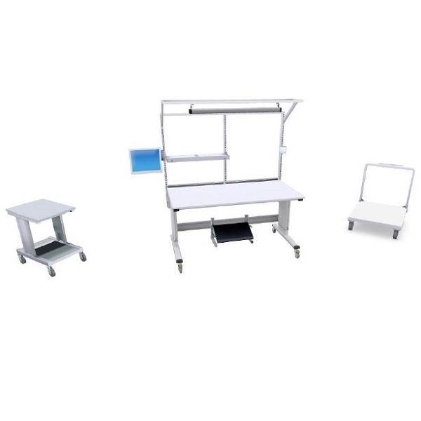 BANCO DA LAVORO ESD 1800X900 MM CON LAMPADA - MOD.