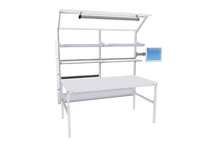 Postazione Treston TP918 ESD 1800x900 con ripiani